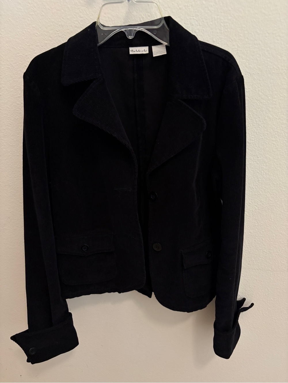 Rubbish Black Corduroy Blazer Jacket
